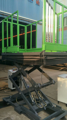 Hydraulic Scissor Platform Lift Table With Safety Accordion Cover For Utility Protection