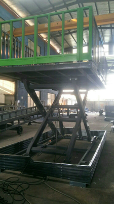 Hydraulic Scissor Platform Lift Table With Safety Accordion Cover For Utility Protection