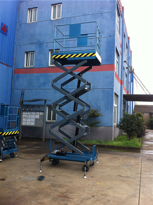 One Man Can Easy Pull Or Tow Aerial Working Table Mobile Scissor Hydraulic Lift Platform Movement