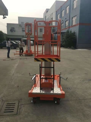 Single Mast Aerial Work Platform Max 9m Hydraulic Aerial Platform 125kg