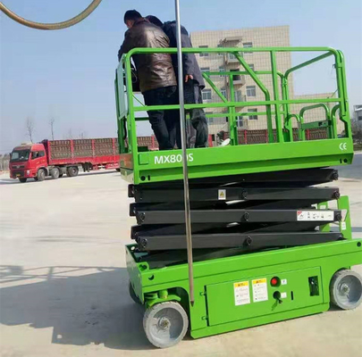 Outdoor Mobile Scissor Lift Self Propelled Elevating Work Platforms 3m-16m