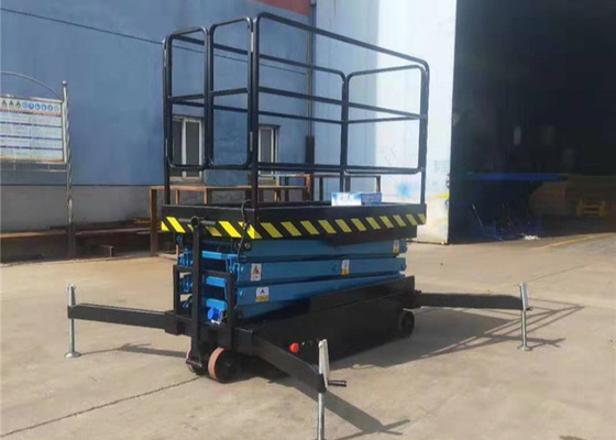 One Man Can Easy Pull Or Tow Aerial Working Table Mobile Scissor Hydraulic Lift Platform Movement