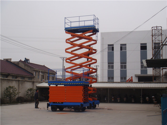 Portable Mobile Scissor Lift Electric Lifting Equipment Full Handrail Protection