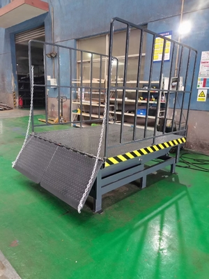Hydraulische het Doklift van het pakhuisladen en lossen, Leuning 1000mm voor Behandelingsmateriaal of Vorkheftruck